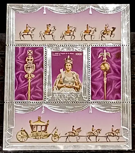 1977 Repubblica del Togo Silver Jubilee MNH YeT n. BF 100