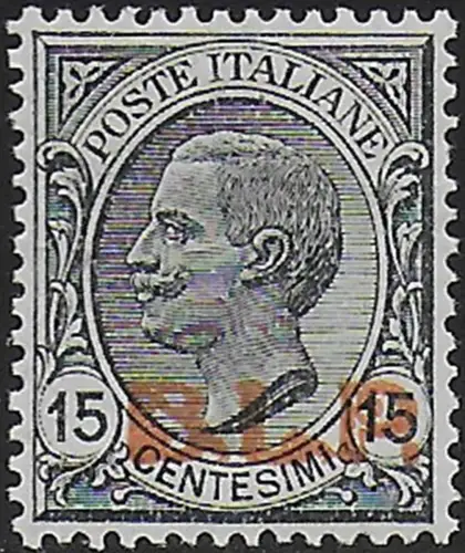 1923 Italia VE III 15c. grey BLP III type sup MNH Sassone n. 14