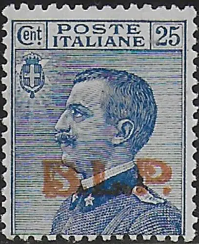 1923 Italia VE III 25c. blue BLP III type MNH Sassone n. 16