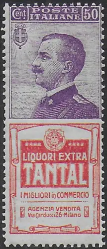 1925 Italia Pubblicitari 50c. Tantal MNH Sassone n. 18