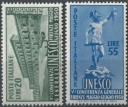 1950 Conferenza UNESCO 2v. MNH Sass n. 618euro19