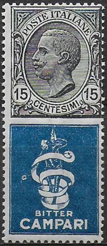 1925 Italia Pubblicitari 15c. BITTER CAMPARI MNH Sassone n. 1