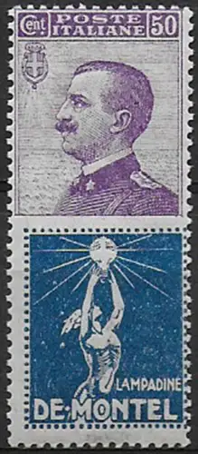 1925 Italia Pubblicitari 50c. DE MONTEL MNH Sassone n. 12