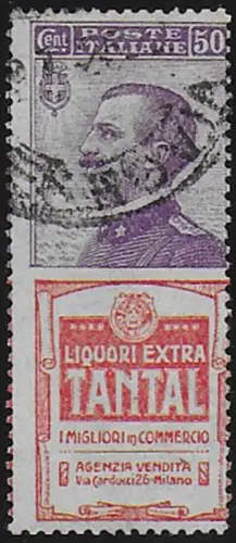 1925 Italia Pubblicitari 50c. TANTAL mc used Sassone n. 18