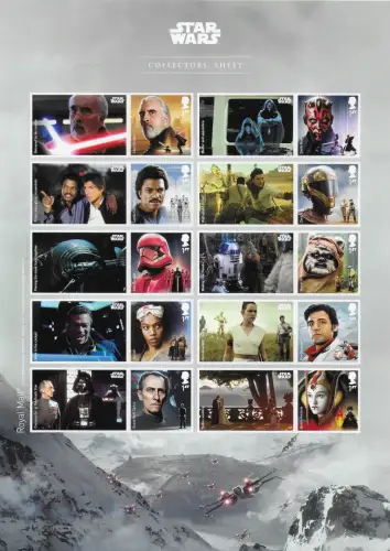 2019 Gran Bretagna Star Wars VI smilers MS MNH Unificato n. 165
