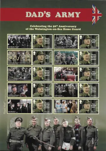 2018 Gran Bretagna Dad's Army smilers MS MNH Unificato n. 111