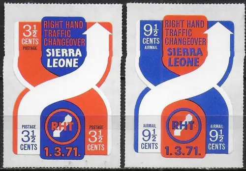 1971 Sierra Leone right-hand drive 2v. MNH SG n. 557-58