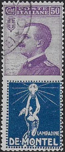 1925 Italia Pubblicitari 50c. DE MONTEL used Sassone n. 12