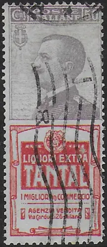 1925 Italia Pubblicitari 50c. TANTAL bc used mo Sassone n. 18