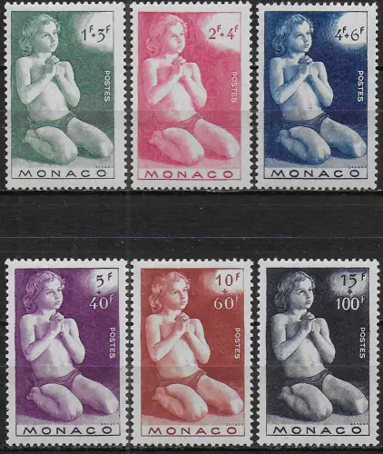 1946 Monaco For charitable causes 6v. MNH Unificato n. 287-92