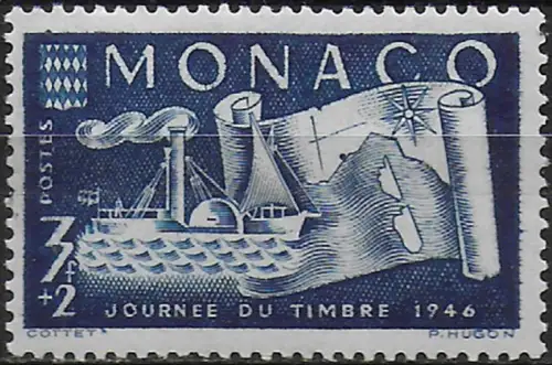 1946 Monaco Stamp day 1v. MNH Unificato n. 294