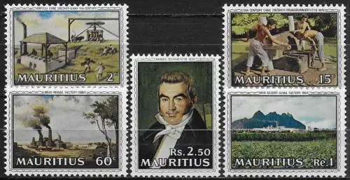 1969 Mauritius Sugar Industry 5v. MNH SG n. 407-11