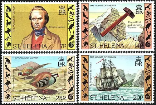 1982 St Helena Charles Darwin 4v. MNH Michel n. 357-60