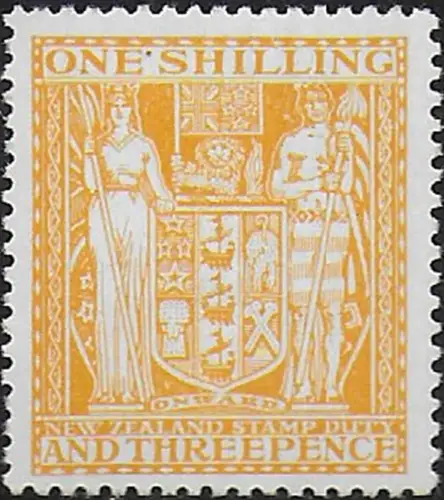1940 New Zealand fiscal stamps 1s.3d. orange-yellow MNH SG n. F191