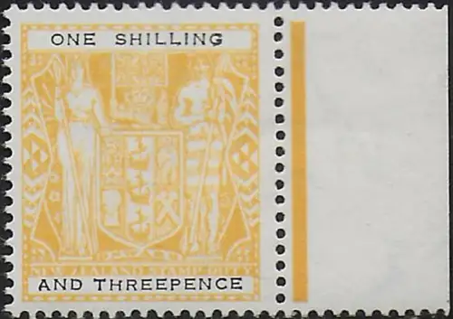 1940 New Zealand fiscal stamps 1s.3d. yellow and black bf MNH SG n. F192