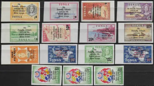 1967 Tonga US Peace Corps 15v. MNH SG n. 216-27+O26-O28