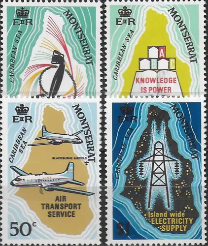1969 Montserrat Development Projects 4v. MNH SG n. 227-30
