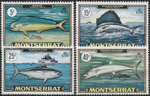 1969 Montserrat Game fish 4v. MNH SG n. 231-34