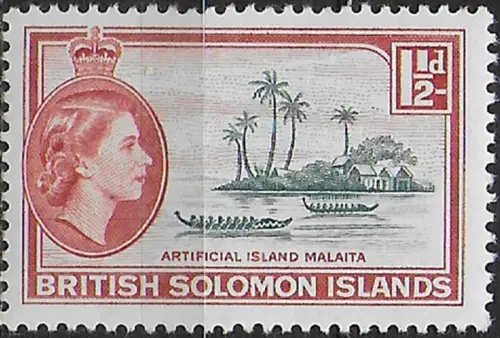 1963 British Solomon Islands 1½d. brown red MNH SG n. 84a