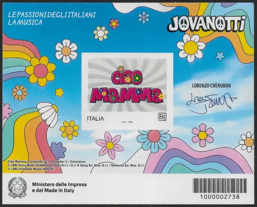 2026 Italy Jovanotti italian songwriter MS MNH