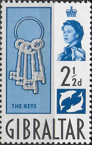 1962 Gibilterra Elizabeth II 2½d. black and grey-blue MNH SG n. 163a