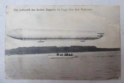 AK Luftschiff Graf Zeppelin im Fluge über dem Bodensee