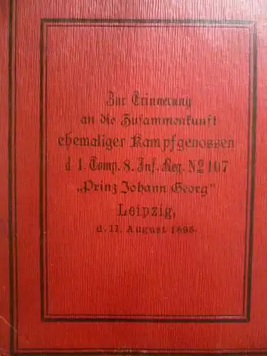 Album von Leipzig 1895 Zusammenkunft 8. Inf.Rgt. 107