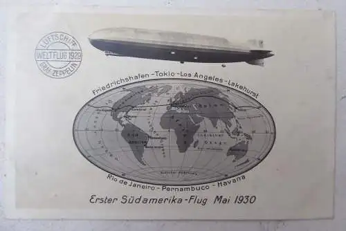 AK Zeppelin Erster Südamerika-Flug Mai 1930