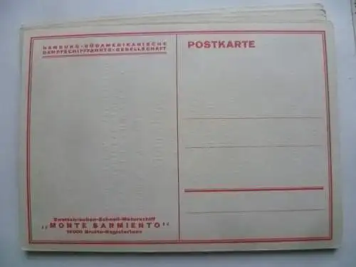 13 Speisekarten Monte Sarmiento Nordland Reise 1927