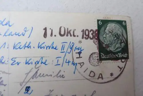 Foto-AK Haida Sudetenland mit seltenem Notstempel 1938