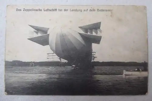 AK Luftschiff Graf Zeppelin bei der Landung auf dem Bodensee