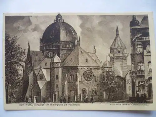 AK Dortmund Synagoge nach einem Gemälde von Hermann Kilian