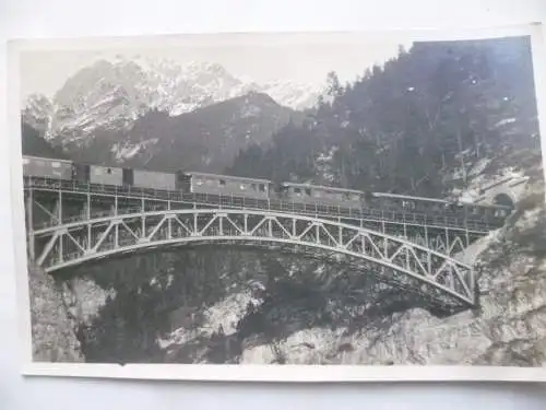 4 Foto-AK Karwendel-Bahn Tirol Schloßbachtal