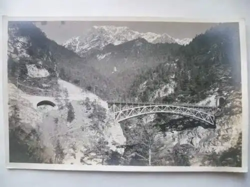 4 Foto-AK Karwendel-Bahn Tirol Schloßbachtal