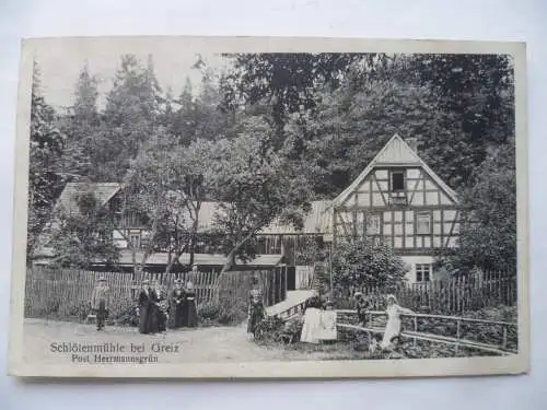 AK Schlötenmühle bei Greiz Post Hermannsgrün