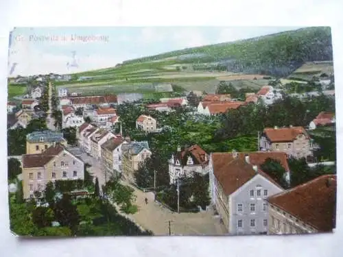 AK Großpostwitz und Umgebung Teilansicht Prägekarte