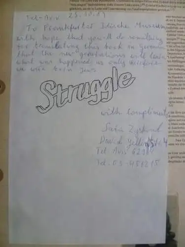 Sara Zyskind polnisch-jüdische Schriftstellerin Autograph + Lebenslauf