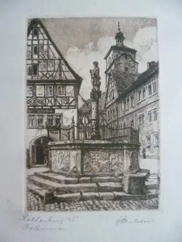 Rothenburg ob der Tauber 2 orig. Radierungen