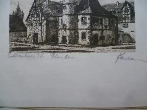 Rothenburg ob der Tauber 2 orig. Radierungen