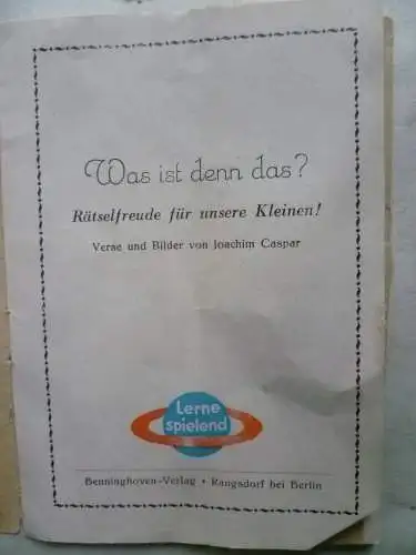 Rätselfreude für unsere Kleinen! Was ist denn das? Berlin um 1946