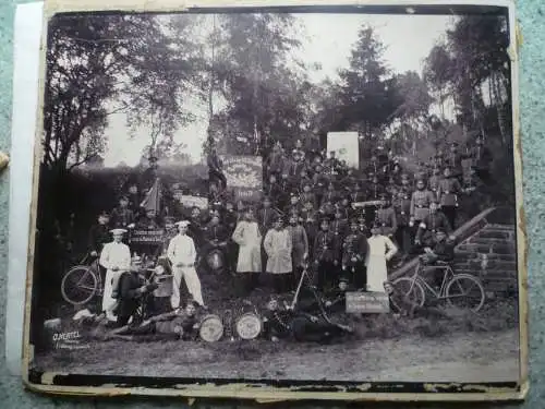 Großes Reservistenbild Freiberg 177. Regiment 10. Komp. Reserve 1909-1911