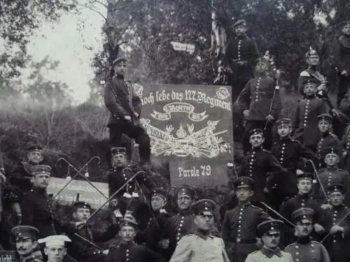 Großes Reservistenbild Freiberg 177. Regiment 10. Komp. Reserve 1909-1911