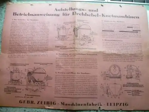 Aufstellungs- und Betriebsanweisung Drehhebe-Knetmaschine Fleischerei