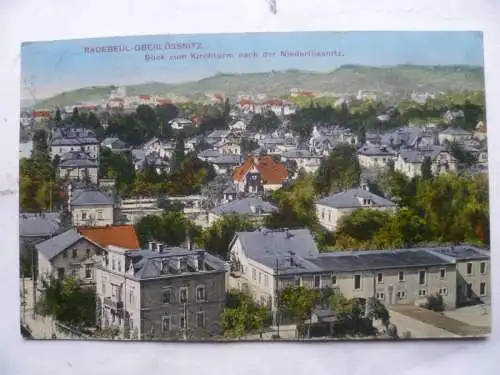 AK Radebeul Oberlössnitz Blick vom Kirchturm nach der Niederlössnitz