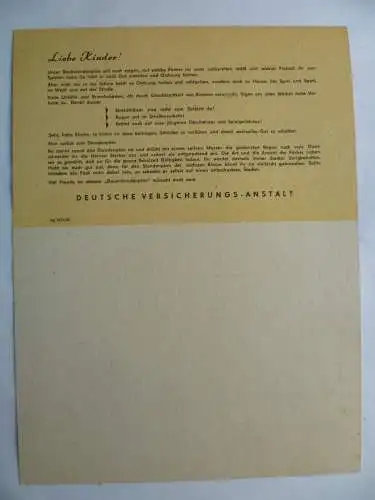 Steckstundenplan DDR Deutsche Versicherungs-Anstalt unbenutzt