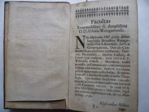 Andachtsbuch Wilibald Kobolt Augsburg und Grätz 1734