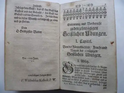 Andachtsbuch Wilibald Kobolt Augsburg und Grätz 1734
