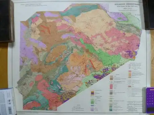 Geologische Übersichtskarte Bezirke Leipzig, Karl-Marx-Stadt, Dresden 1972