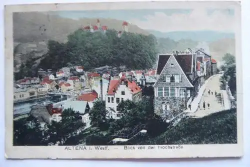 AK Altena in Westfalen Blick von der Hochstraße