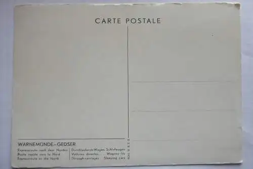 AK Fährschiff Danmark Express-Route Warnemünde-Gedser 1936 Nach dem Norden